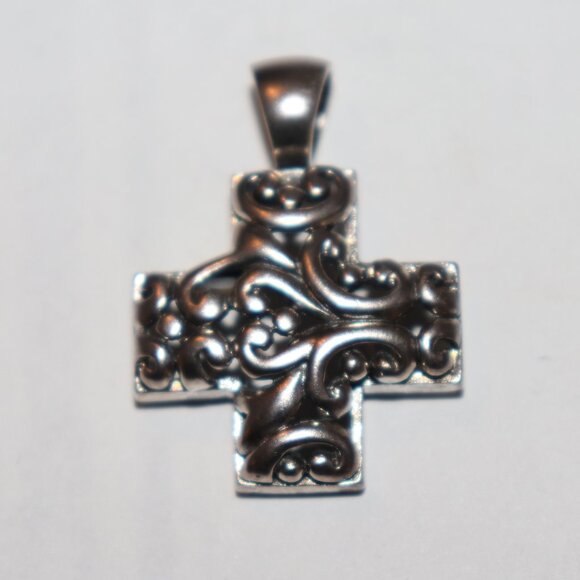 Sterling Silver Jewelry - Stunning ATI sterling silver cross pendant .925 1 3/8" tall